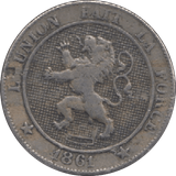 1861 BELGIUM 5 CENTIMES - WORLD COINS - Cambridgeshire Coins