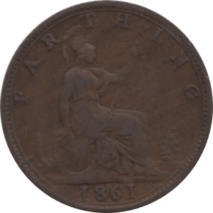 1861 FARTHING 2 ( GF ) 92 - Farthing - Cambridgeshire Coins