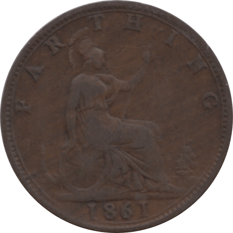 1861 FARTHING 2 ( GF ) 92 - Farthing - Cambridgeshire Coins