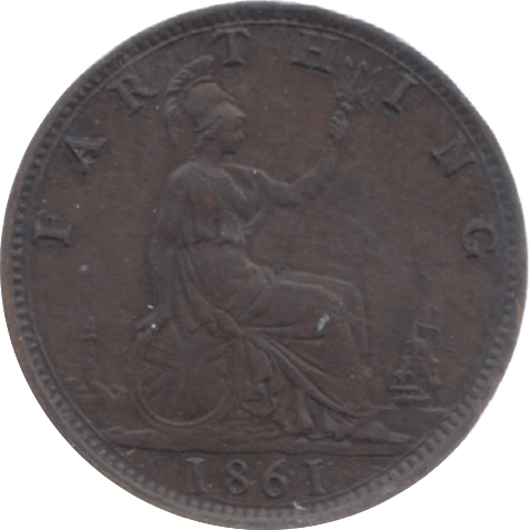 1861 FARTHING ( EF ) 23 - Farthing - Cambridgeshire Coins