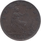 1861 FARTHING ( EF ) 23 - Farthing - Cambridgeshire Coins