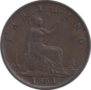 1861 FARTHING ( EF ) - Farthing - Cambridgeshire Coins