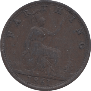 1861 FARTHING ( FAIR ) - Farthing - Cambridgeshire Coins