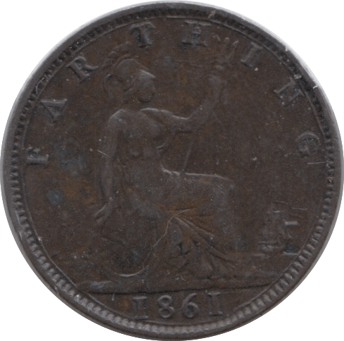 1861 FARTHING ( GVF ) - Farthing - Cambridgeshire Coins