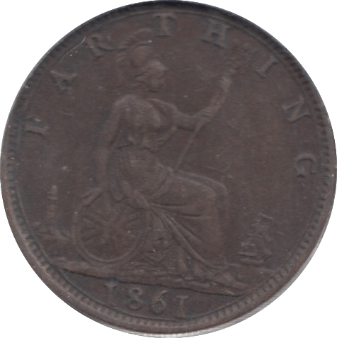 1861 FARTHING ( VF ) 19 - Farthing - Cambridgeshire Coins