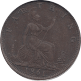 1861 FARTHING ( VF ) 19 - Farthing - Cambridgeshire Coins