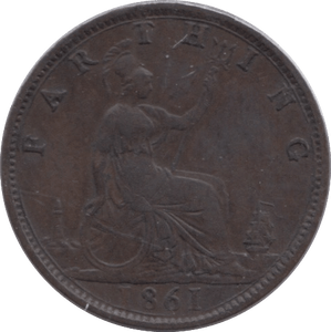 1861 FARTHING ( VF ) - Farthing - Cambridgeshire Coins