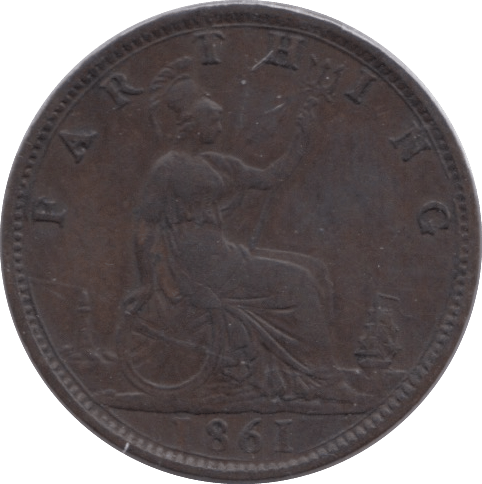 1861 FARTHING ( VF ) - Farthing - Cambridgeshire Coins