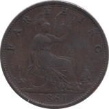 1861 FARTHING ( VF ) - Farthing - Cambridgeshire Coins