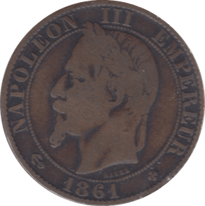 1861 FRANCE 5 CENTIMES - WORLD COINS - Cambridgeshire Coins