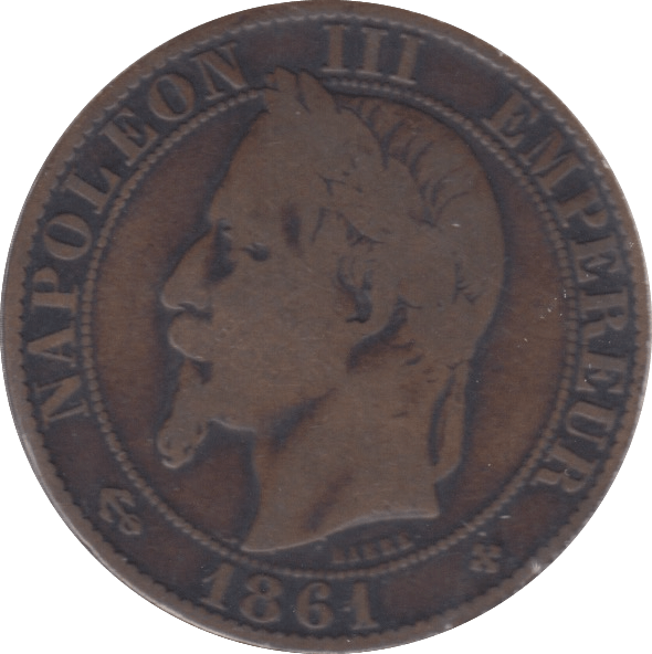 1861 FRANCE 5 CENTIMES - WORLD COINS - Cambridgeshire Coins
