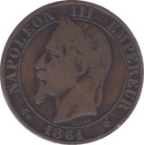1861 FRANCE 5 CENTIMES - WORLD COINS - Cambridgeshire Coins