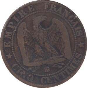 1861 FRANCE 5 CENTIMES - WORLD COINS - Cambridgeshire Coins