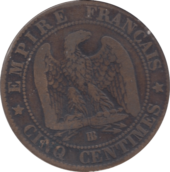 1861 FRANCE 5 CENTIMES - WORLD COINS - Cambridgeshire Coins