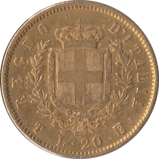 1861 GOLD 20 LIRA ITALY - Gold World Coins - Cambridgeshire Coins