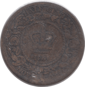 1861 HALF CENT NOVA SCOTIA VICTORIA - WORLD COINS - Cambridgeshire Coins