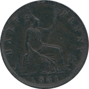 1861 HALFPENNY ( AUNC ) - Halfpenny - Cambridgeshire Coins