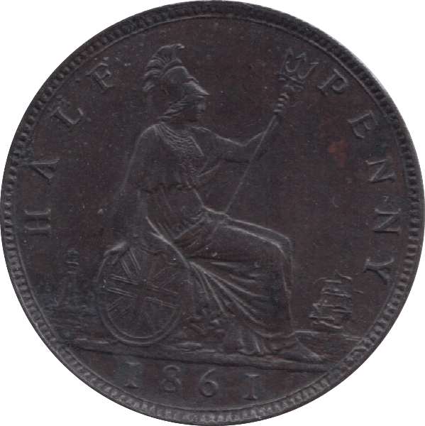 1861 HALFPENNY ( EF ) 8 - HALFPENNY - Cambridgeshire Coins