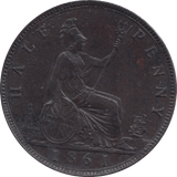 1861 HALFPENNY ( EF ) 8 - HALFPENNY - Cambridgeshire Coins