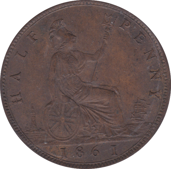 1861 HALFPENNY ( EF ) B - Halfpenny - Cambridgeshire Coins