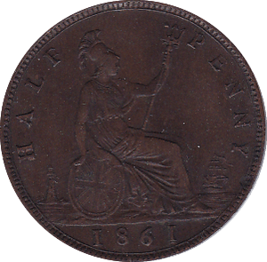 1861 HALFPENNY ( EF ) - Halfpenny - Cambridgeshire Coins