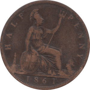 1861 HALFPENNY ( F ) - Halfpenny - Cambridgeshire Coins