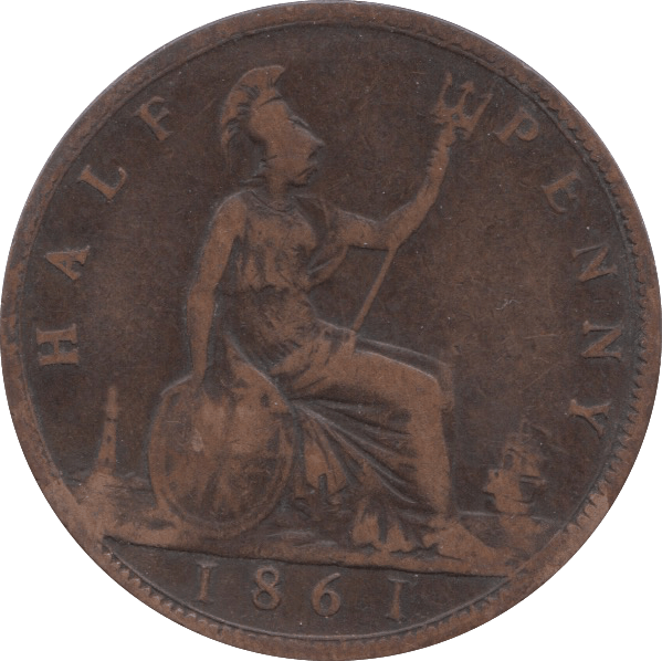1861 HALFPENNY ( F ) - Halfpenny - Cambridgeshire Coins