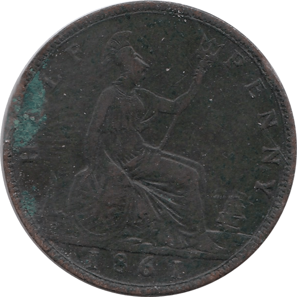1861 HALFPENNY ( FINE ) - Halfpenny - Cambridgeshire Coins