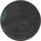 1861 HALFPENNY ( FINE ) - Halfpenny - Cambridgeshire Coins