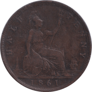1861 HALFPENNY ( FINE ) - Halfpenny - Cambridgeshire Coins