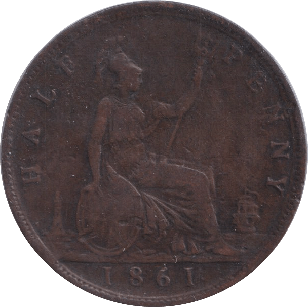 1861 HALFPENNY ( FINE ) - Halfpenny - Cambridgeshire Coins