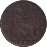 1861 HALFPENNY ( FINE ) - Halfpenny - Cambridgeshire Coins