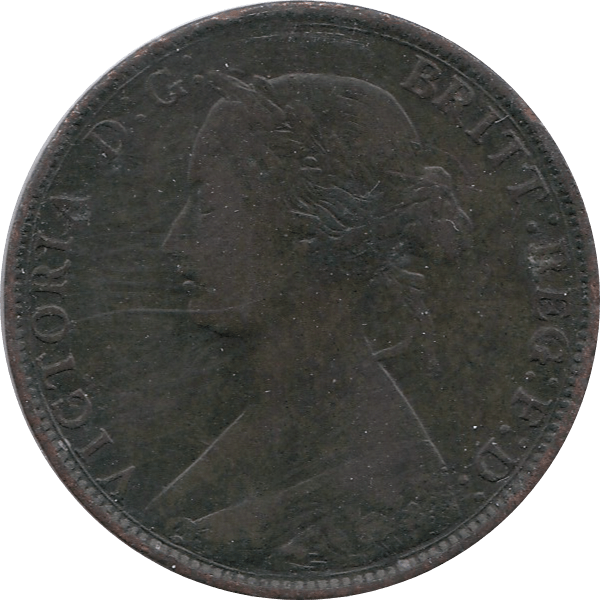 1861 HALFPENNY ( FINE ) - Halfpenny - Cambridgeshire Coins