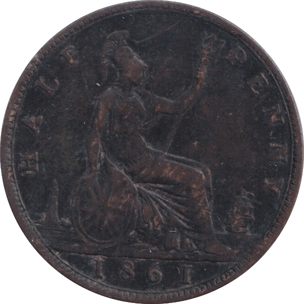 1861 HALFPENNY ( FINE ) - Halfpenny - Cambridgeshire Coins
