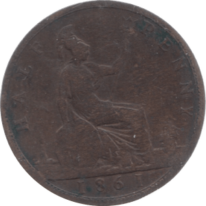 1861 HALFPENNY ( FINE ) - Halfpenny - Cambridgeshire Coins