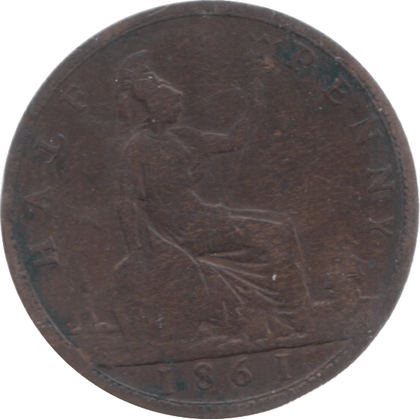 1861 HALFPENNY ( FINE ) - Halfpenny - Cambridgeshire Coins