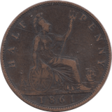 1861 HALFPENNY ( GF ) 14 - Halfpenny - Cambridgeshire Coins