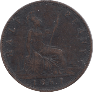 1861 HALFPENNY ( GF ) B - Halfpenny - Cambridgeshire Coins