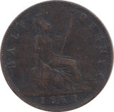 1861 HALFPENNY ( GF ) B - Halfpenny - Cambridgeshire Coins