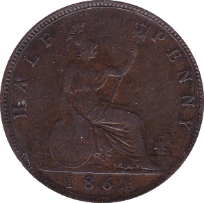1861 HALFPENNY ( GF ) - Halfpenny - Cambridgeshire Coins