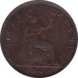1861 HALFPENNY ( GF ) - Halfpenny - Cambridgeshire Coins