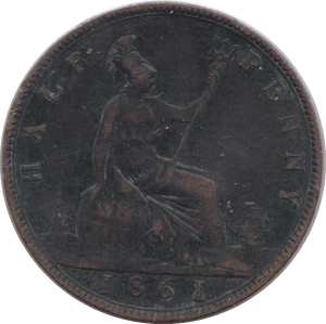 1861 HALFPENNY ( GVF ) 14 A - Halfpenny - Cambridgeshire Coins