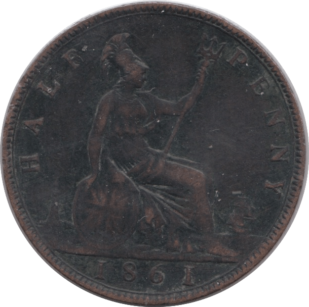 1861 HALFPENNY ( GVF ) 14 A - Halfpenny - Cambridgeshire Coins