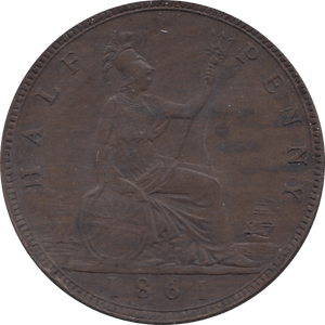 1861 HALFPENNY ( GVF ) - Halfpenny - Cambridgeshire Coins
