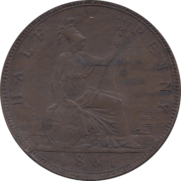 1861 HALFPENNY ( GVF ) - Halfpenny - Cambridgeshire Coins