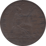 1861 HALFPENNY ( GVF ) - Halfpenny - Cambridgeshire Coins