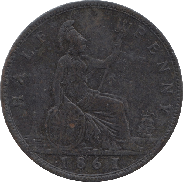 1861 HALFPENNY ( VF ) 23 - Halfpenny - Cambridgeshire Coins