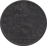 1861 HALFPENNY ( VF ) 23 - Halfpenny - Cambridgeshire Coins