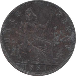 1861 HALFPENNY ( VF ) - Halfpenny - Cambridgeshire Coins