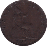 1861 HALFPENNY ( VF ) - Halfpenny - Cambridgeshire Coins